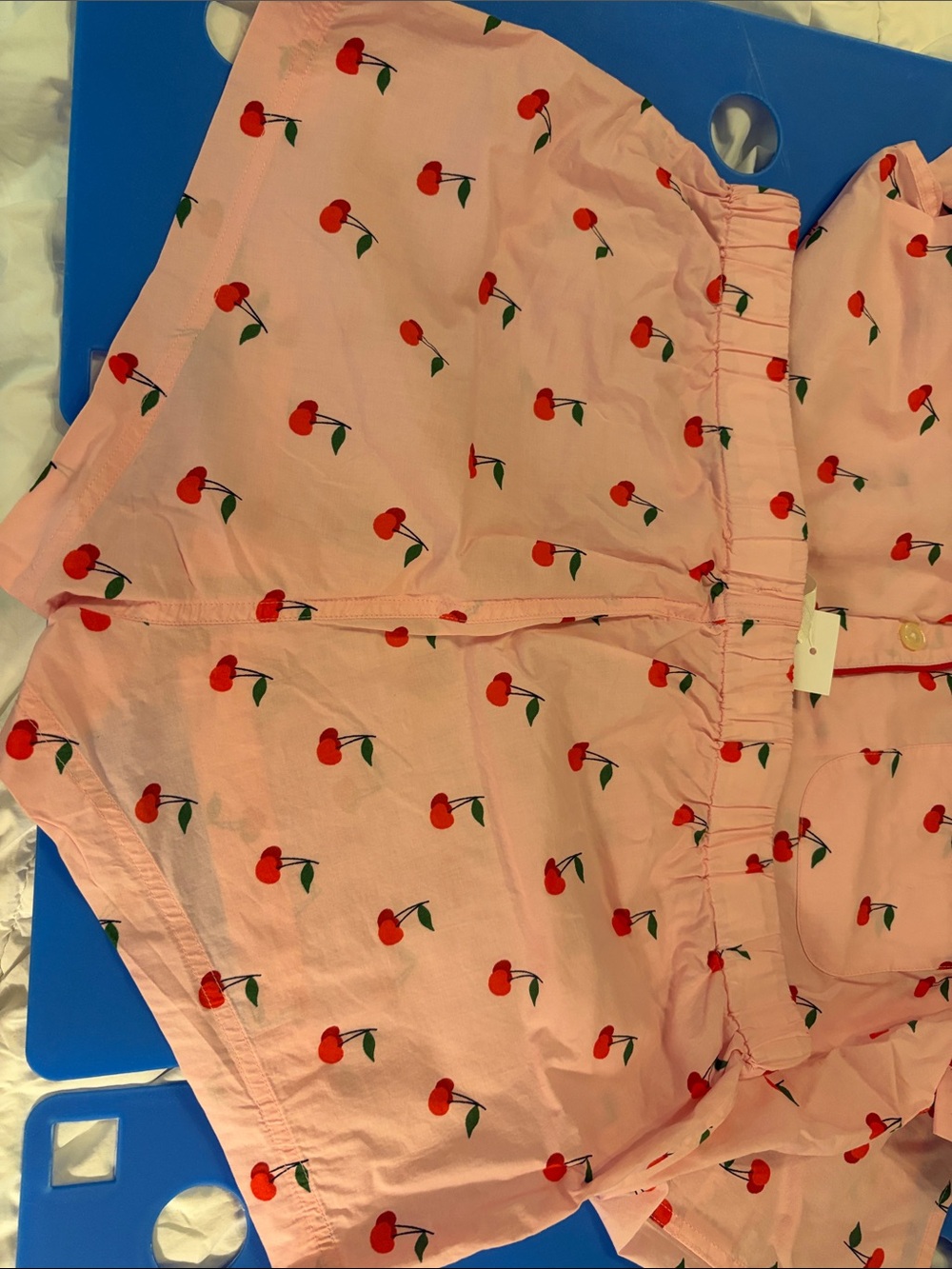 J. Crew Pink Cherry-Print Short Pajama Set - Picture 5 of 9